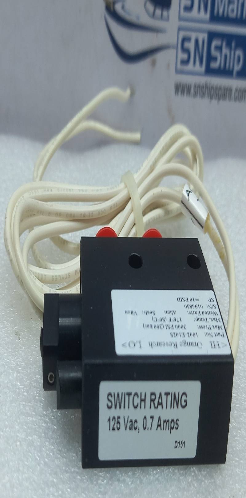 Orange Research 1002-E1028 Electrical Separator Switch 6000Psi (200bar)