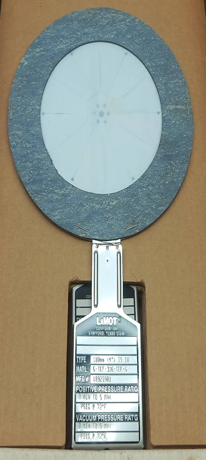 Lamot Ruputre Disc Size: 100mm (4”) IS II G-TEF-316-TEF-G