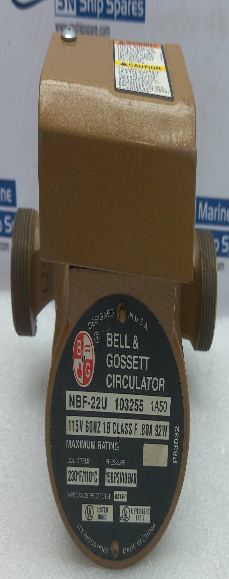 Bell & Gossett NBF-22U Circulator Pump 115V 50Hz