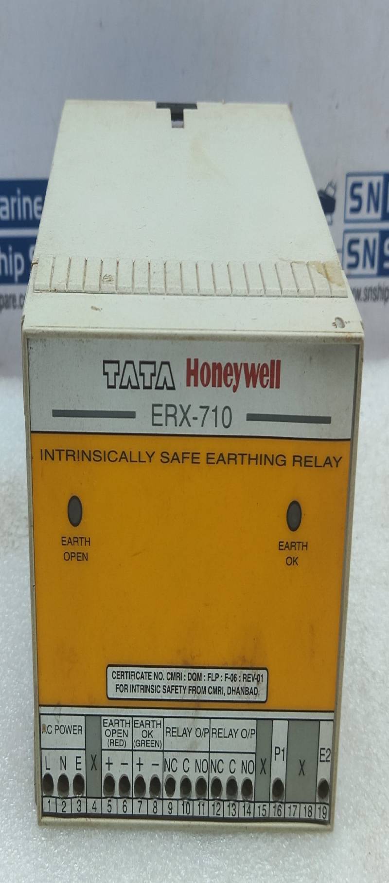 Tata Honeywell ERX-710 Intrinsically Safe Eartthing Relay 0-8 OHMS 230V AC 50Hz