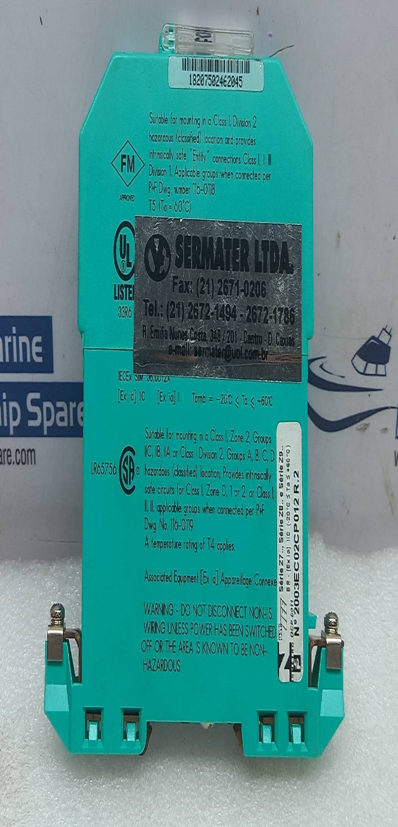 Pepperl Fuchs 71860 Safe Sanp Barrier Type: Z967 Z-Series