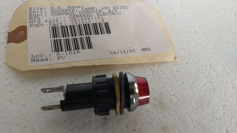 Sockets - Lamp - 28V AC/DC for Control Console E/R GE-  CR104E1161 - 5 pcs
