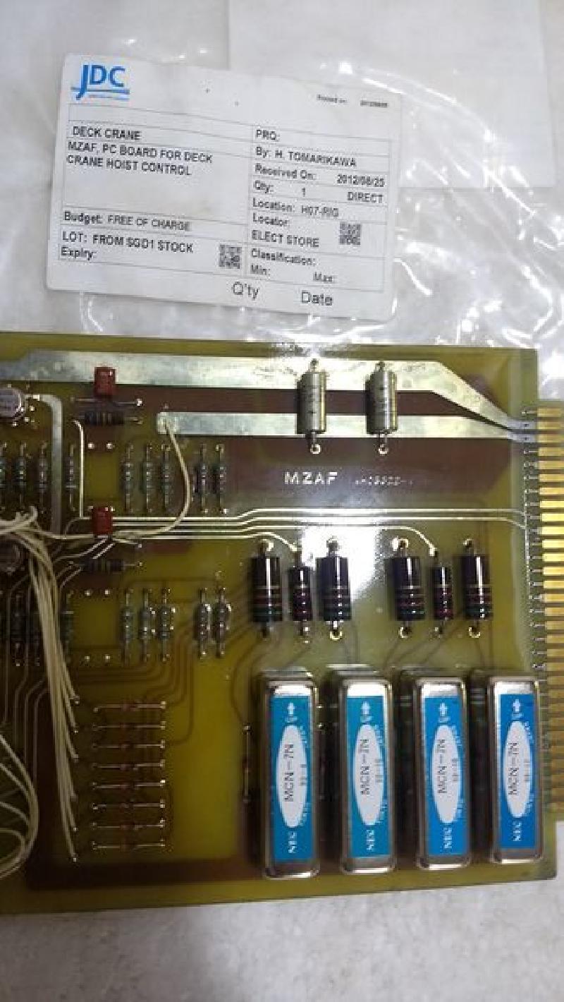 MZAF PC Board For Deck Crane Hoist Control MZAF - AH08622-1 - S215OY - T31027013
