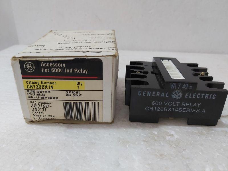 GE CR120BX14 Second Adder Deck 600Volt Relay Fast Shipping