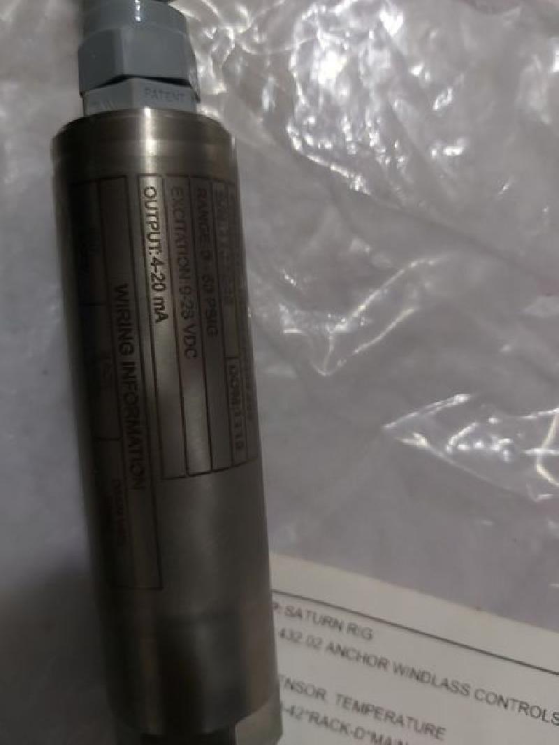 KPSI MEASUREMENT 27T1421A060.000000.000 RANGE-0-60 PSIG PRESSURE TRANSDUCER