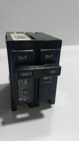 Eaton BR220 C220 Circuit Breaker 20A 2P 120/240V HACR