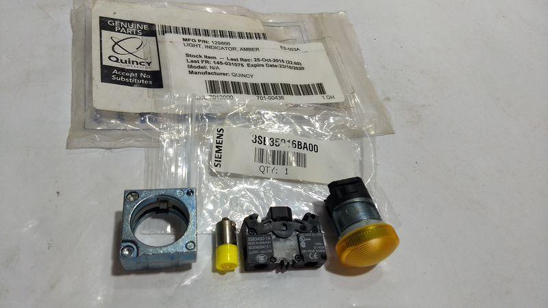 Siemens Indicator light 3SB35016BA00 - Amber - 3SB3400-1A For Quincy Compressor