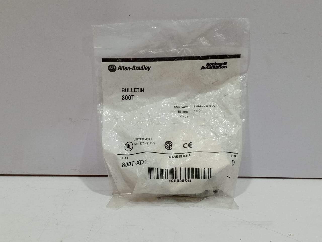 Allen Bradley 800T-XD1 Ser D Contact Block