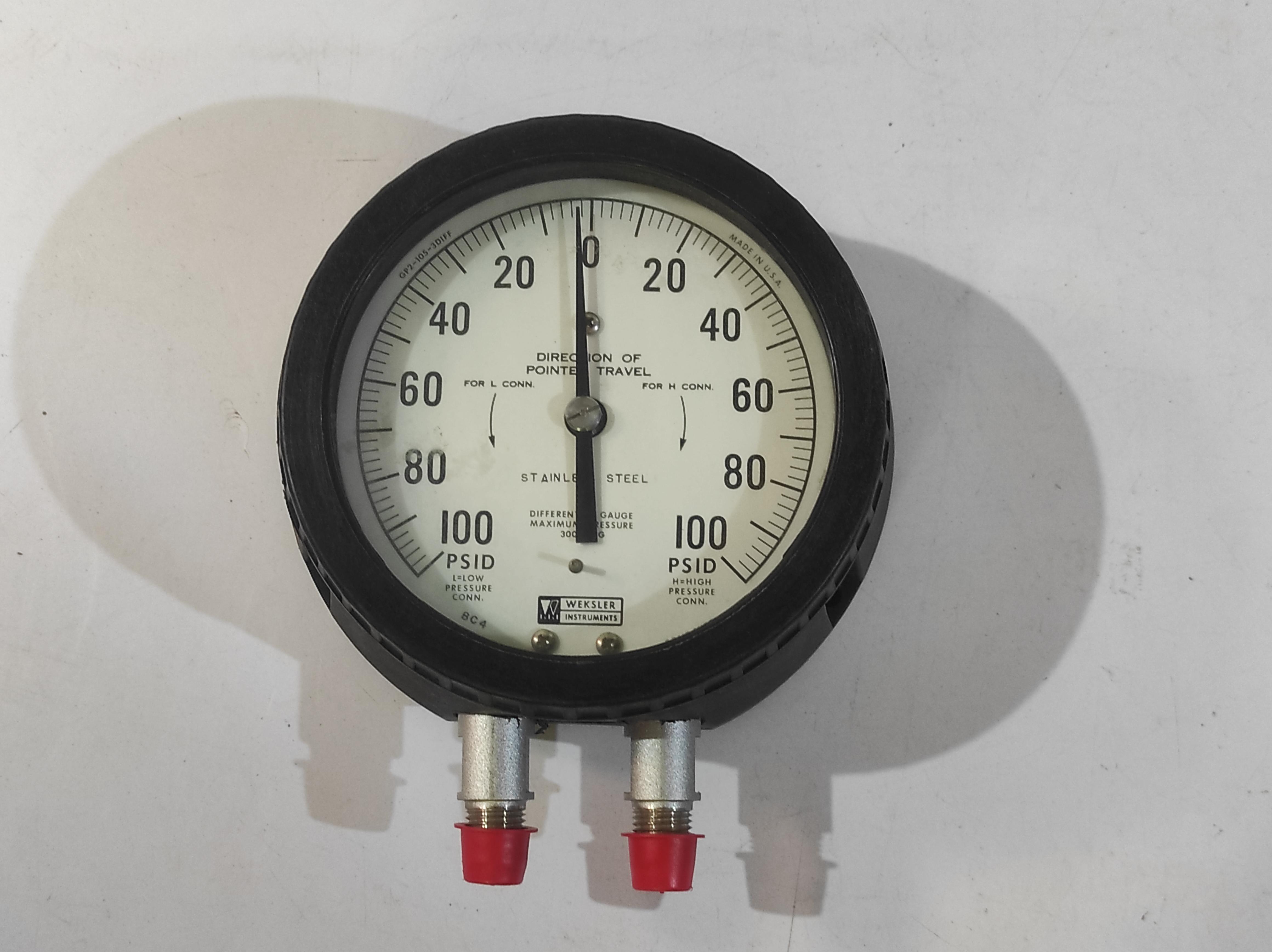 Weksler GP2-105-3DIFF BC4 Differential Pressure Gauge