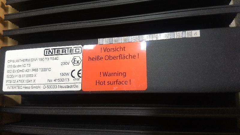 Heater Space Intertec 230V 150W 2m - HIAB-E-0005 CP Slimtherm DNA 150 T3 TS40