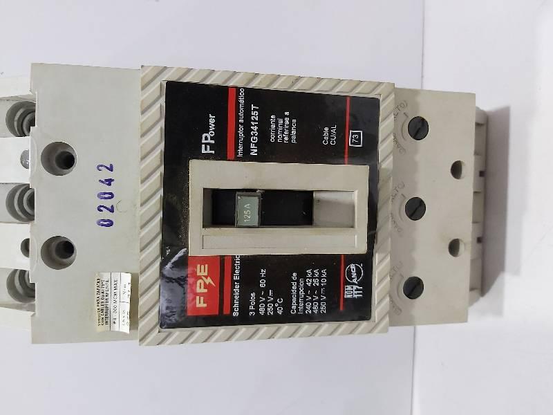 FPE NFG34125T 125-A 3-Pole Circuit Breaker Federal Pacific 