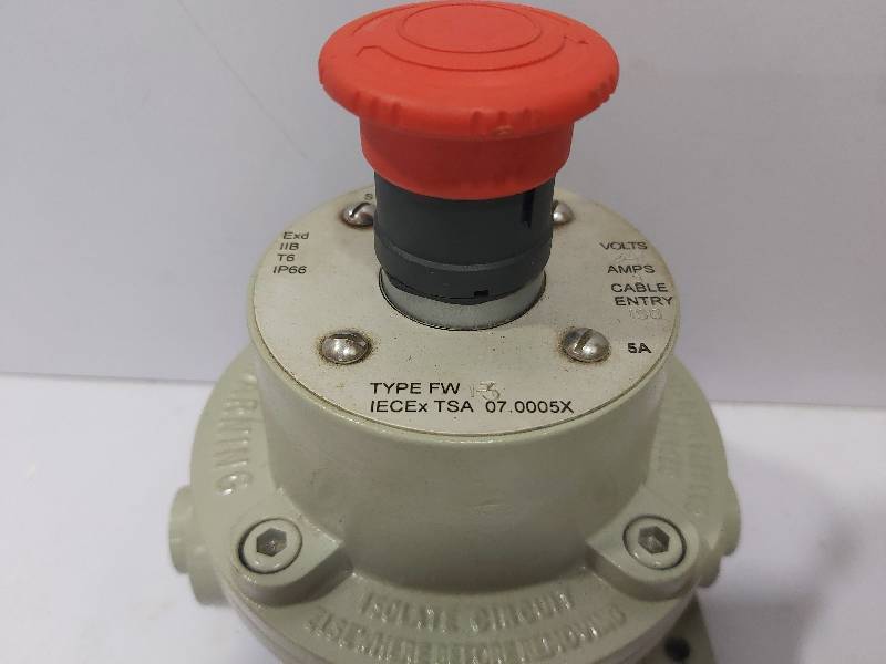 Govan Exd IIB T6 IP66 Emergency Stop Push Button Type:FW I-3 240V 3-Amp IECEx TSA 07.0005X