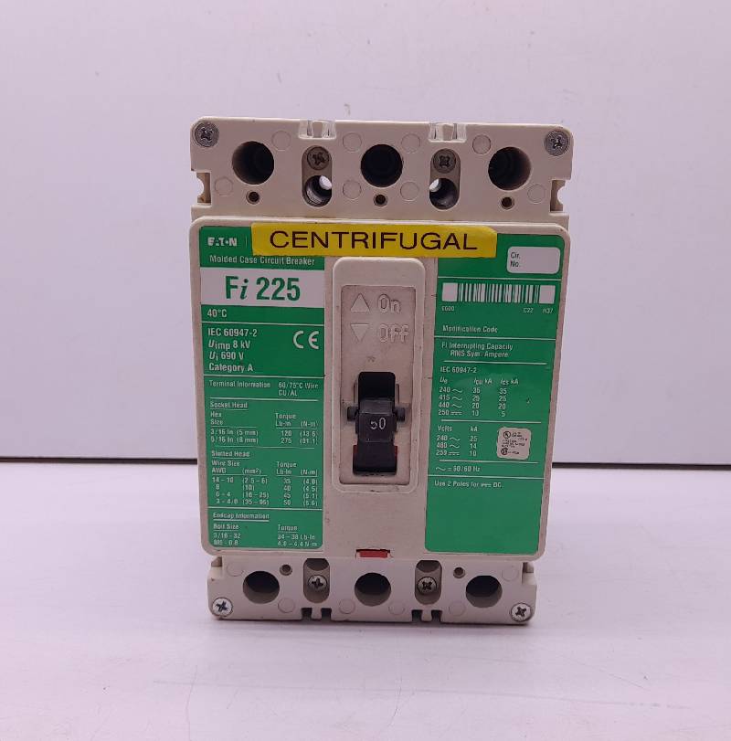 Eaton Fi225 Molded Case Circuit Breaker 50A Uimp 5kV Ui 690V Cat A