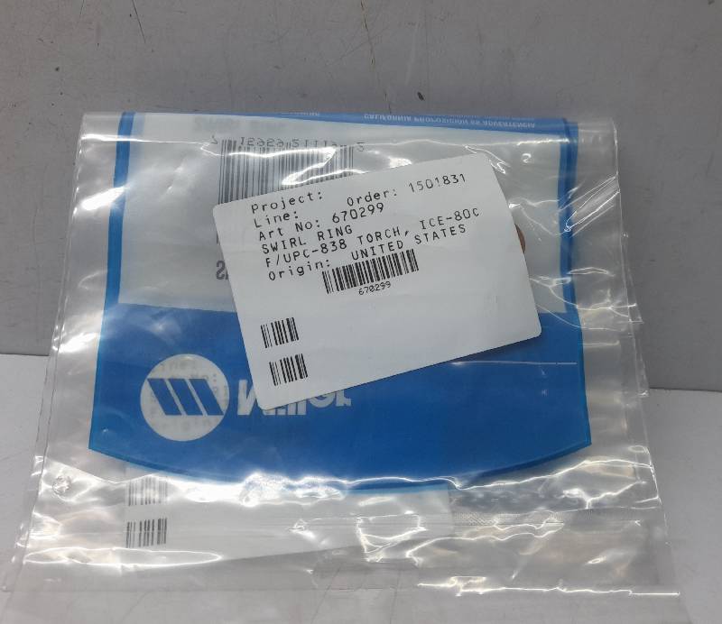 Miller 177897 Swirl Ring ICE-80C Unitor 192 670299 Swirl Ring For UPC Torch