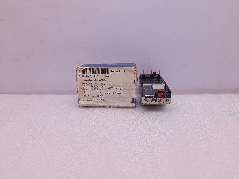 TELEMECANIQUE LR2D1310  THERMAL OVERLOAD RELAY  750V , 4.6AMP 