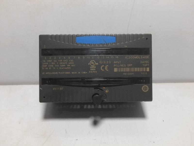 Ge Fanuc IC200MDL640K Input Module / Input: - 24VDC / POS/NEG GRP: - 16PT