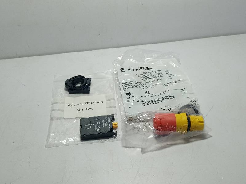 Allen-Bradley 19-0005-00754 Emergency Stop Button / 800FP-MT34 / 800F-X01S