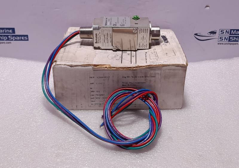 Barksdale 9692X-1CC-2-S0519 Pressure Switch NOV 7818982 Range 150-1000 PSIG