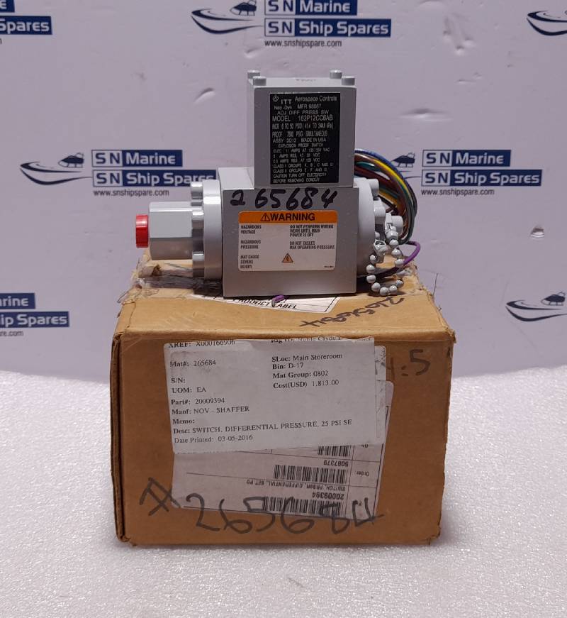 ITT Neo Dyn 162P12CC6AB Adjustable Differential Pressure Switch Nov 20009394