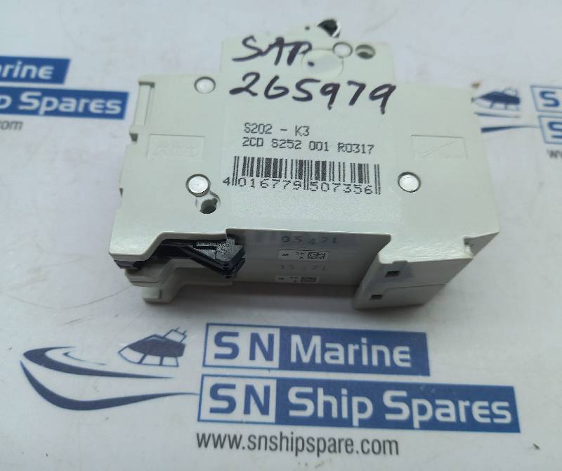 ABB S202K3 Minature Circuit Breaker DWG 1501-720 S272K3