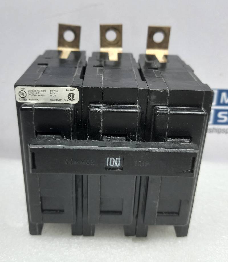 Eaton BAB3100H Circuit Breaker 3Pole Unit Type: BA 240V