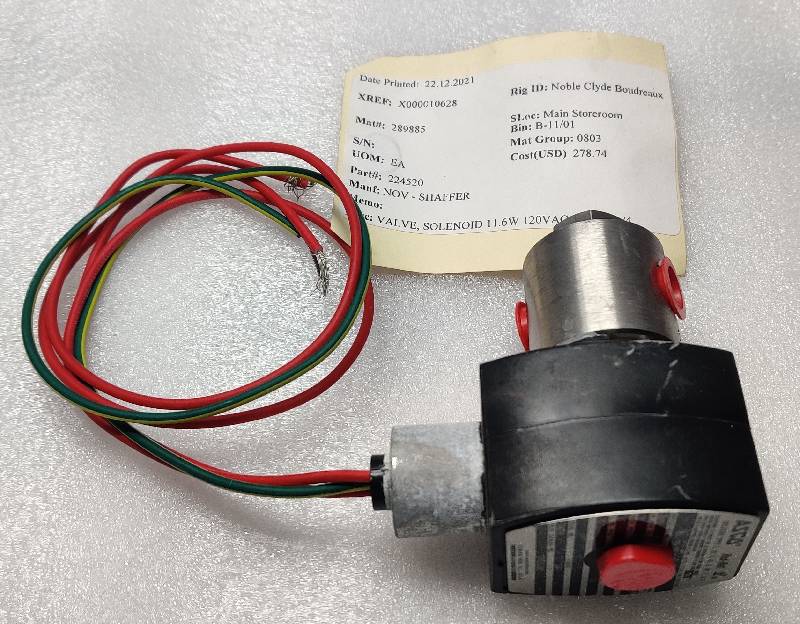 Asco EF8320G202 Solenoid Valve 1/4 120Vac 11.6W 115Psi NOV 224520