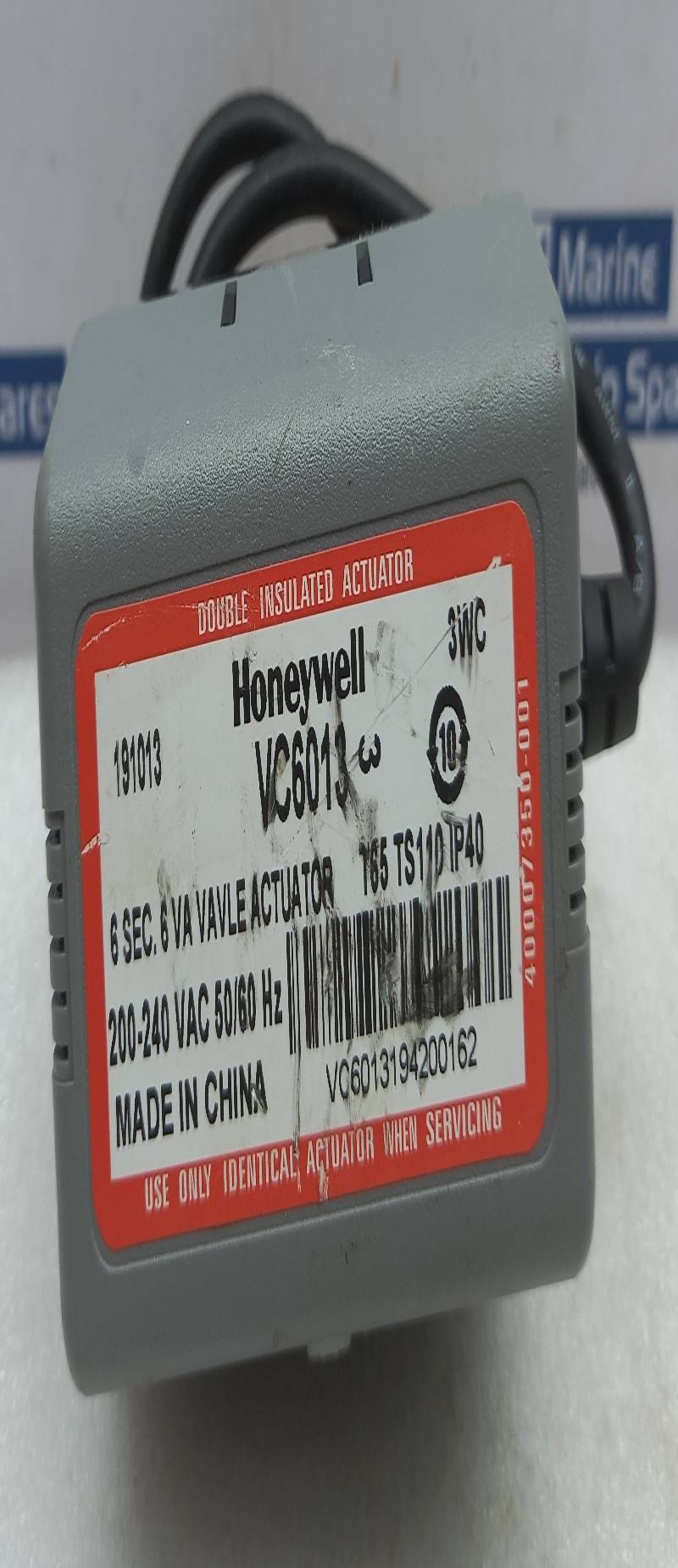 Honeywell VC6013 Double Insulated Valve Actuator 6 Sec. 6VA 200-240VAC 50/60Hz
