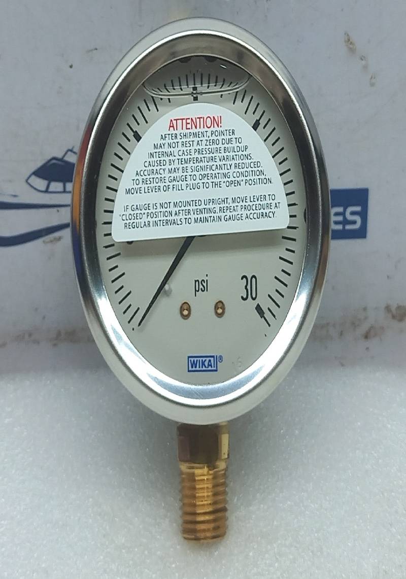 Wika 9767045 213.53 2.5” Pressure Gauge 0-30 PSI Conn ¼” NPT LM (1)