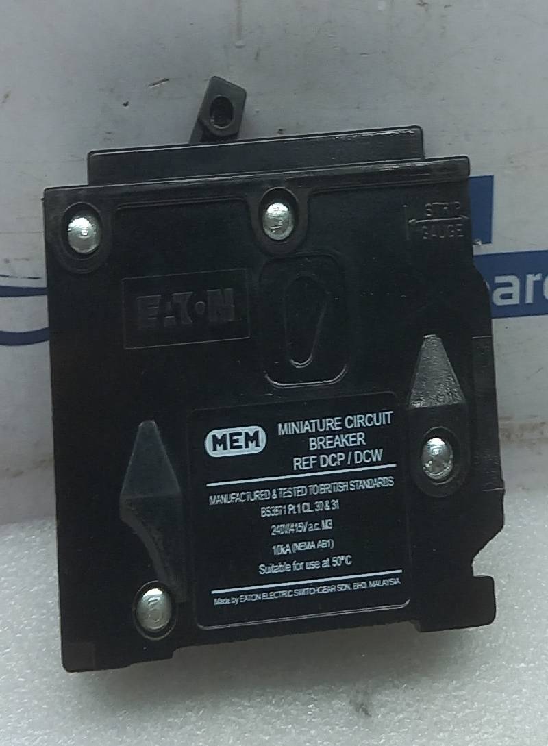 MEM 201DCP Din Rail Mount Circuit Breaker  240V/413V a.c M3 10PCs In Lot