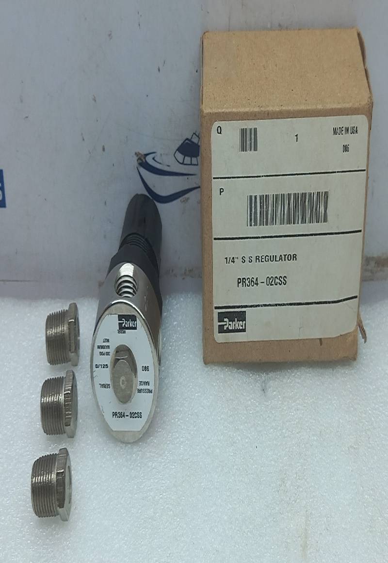 Parker PR364-02CSS ¼” SS Miniature Regulator Pressure Range: 0/125
