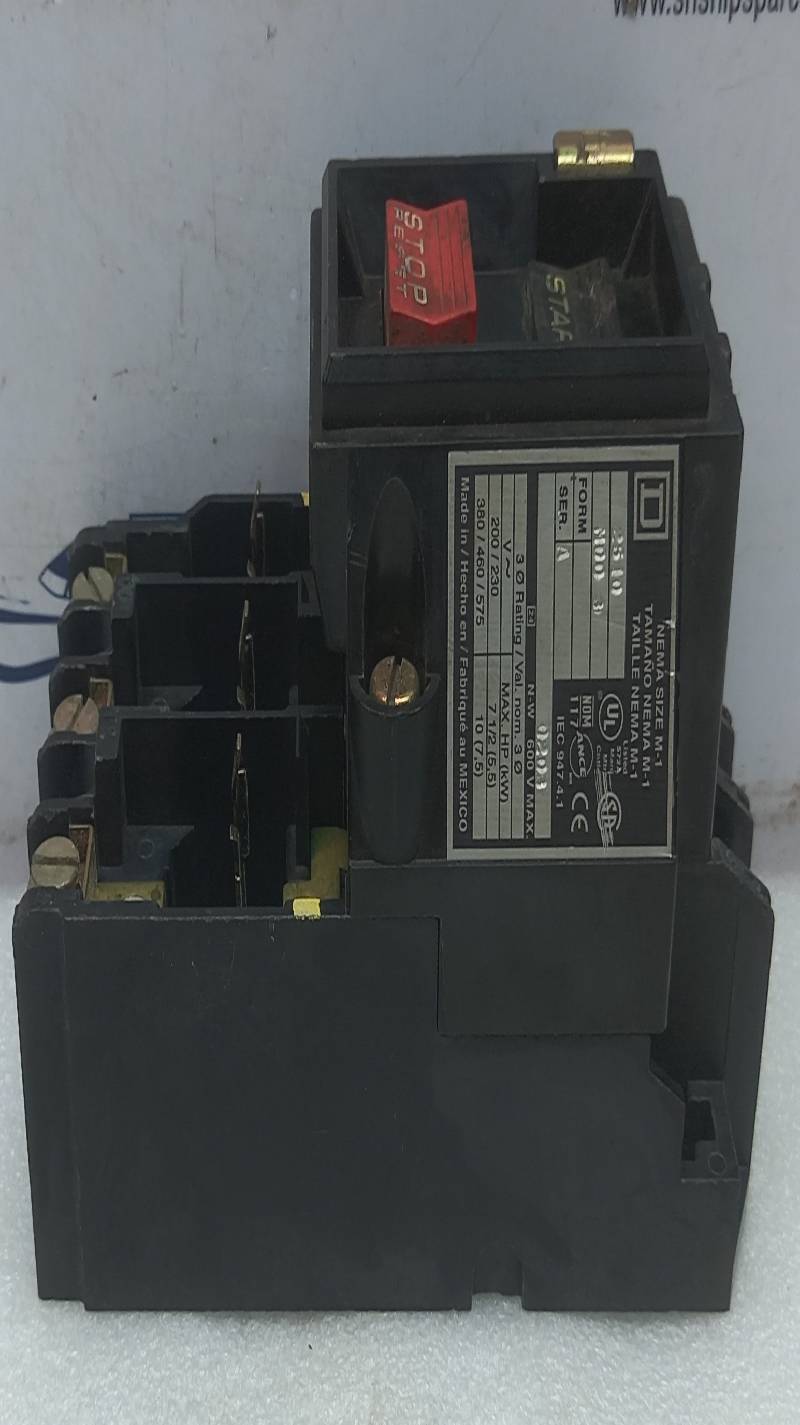 Square D 2510M003 Manual Starter 600V Max Nema Size M-1