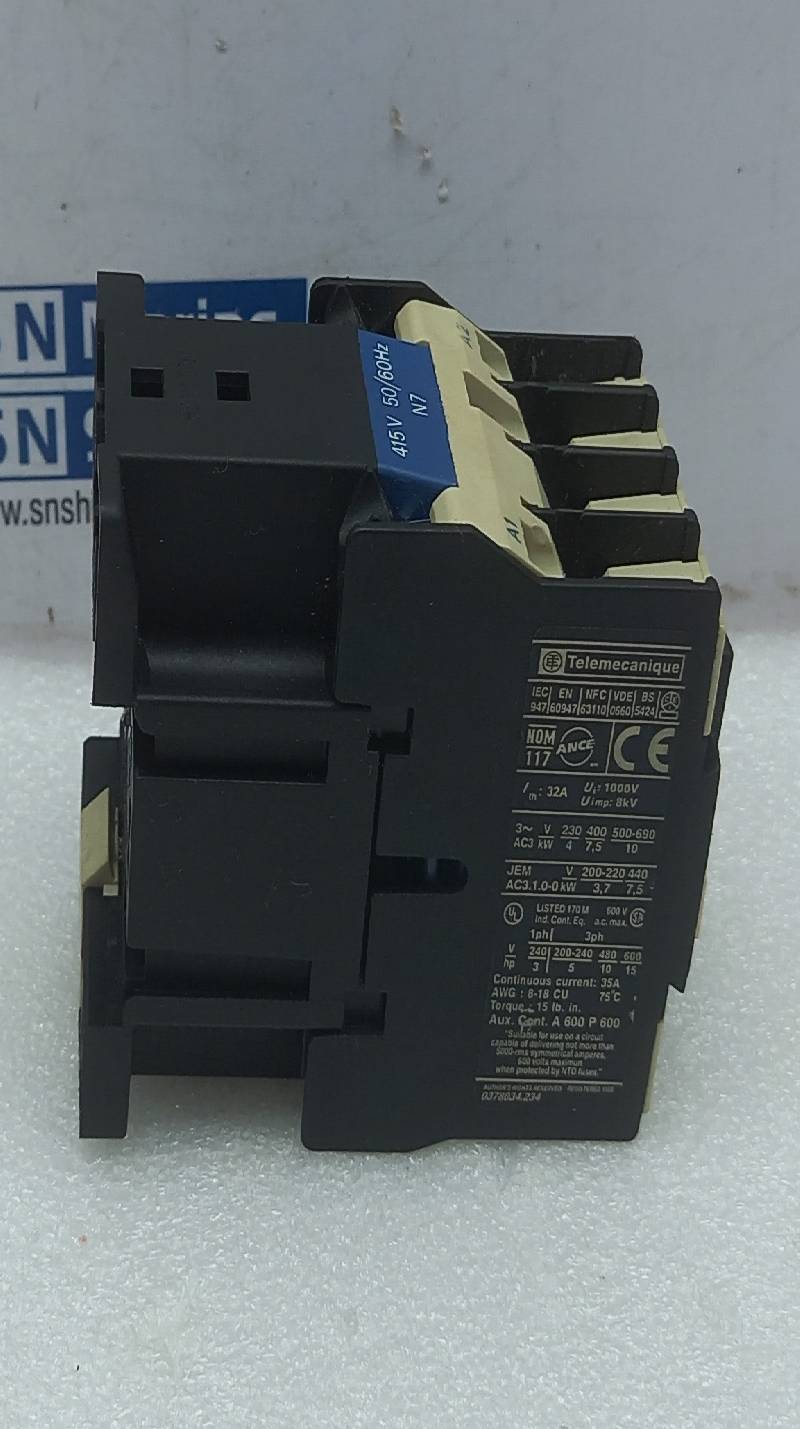 Telemecanique LC1 D18 10 Contactor Ui: 1000V Uimp: 8kV