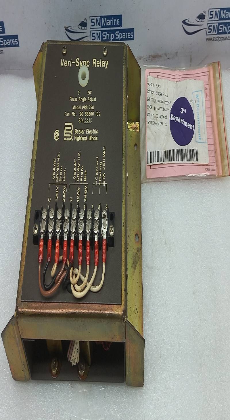 Basler Electric 90-88800-102 Veri-Sync Relay Model: PRS 250 Phase 