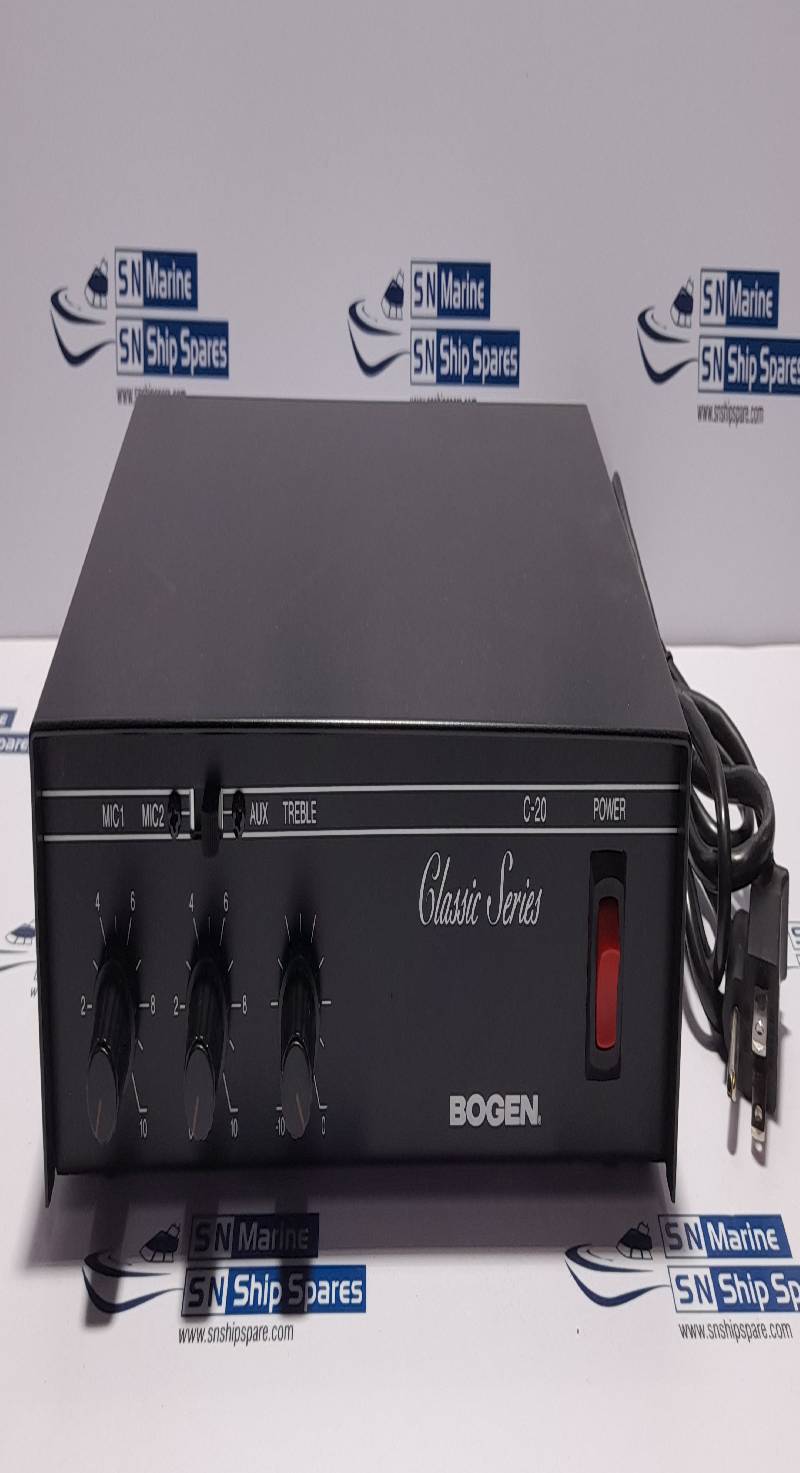 Bogen C20 Classic Series Amplifier Out 20W 3 Input 1Mic, 1Tel, 1Mic/Aux 7800722 Amplifier 