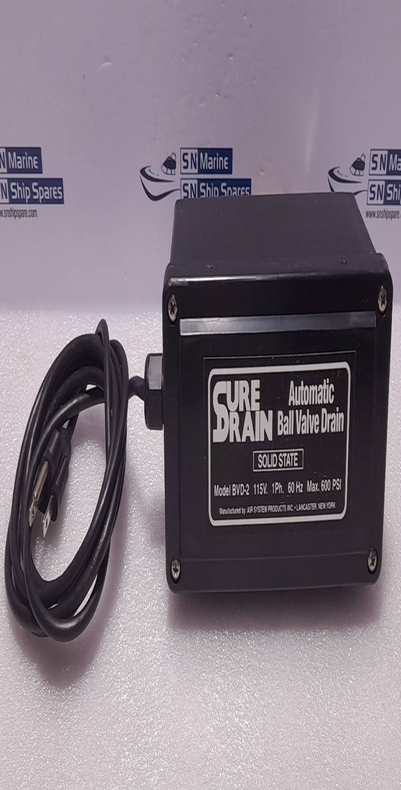 Air Systems BVD-2 Sure Drain Automatic Ball Valve Drain 115V 1Ph 60Hz Max 600 PSI BVD2B12