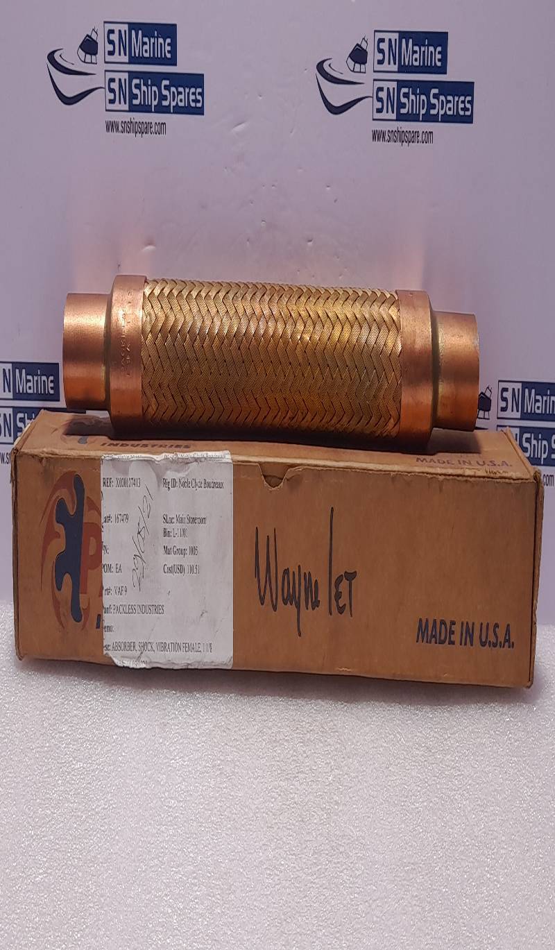 Packless Industries VAF-9 Vibration Absorber Female Ends To Fit P 9 A 540 PSI WP