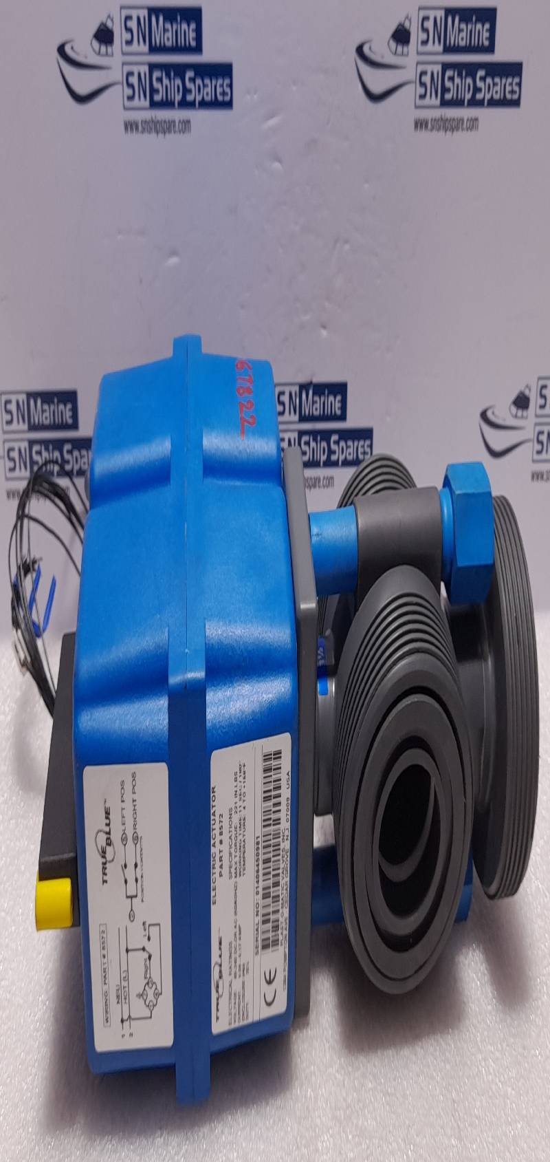 Plast-O-Matic Q1060-B Electric Actuated Valve True Blue 8572 Electric Actuator