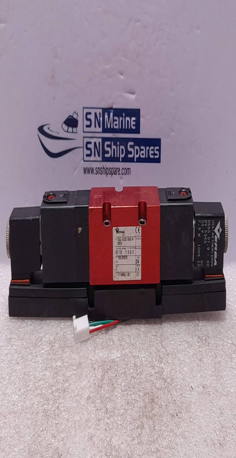Versa CGG-4332-043-P-D024 Four Way Solenoid Valve 0556 07.9-00 Coil 24VDC 2.9W
