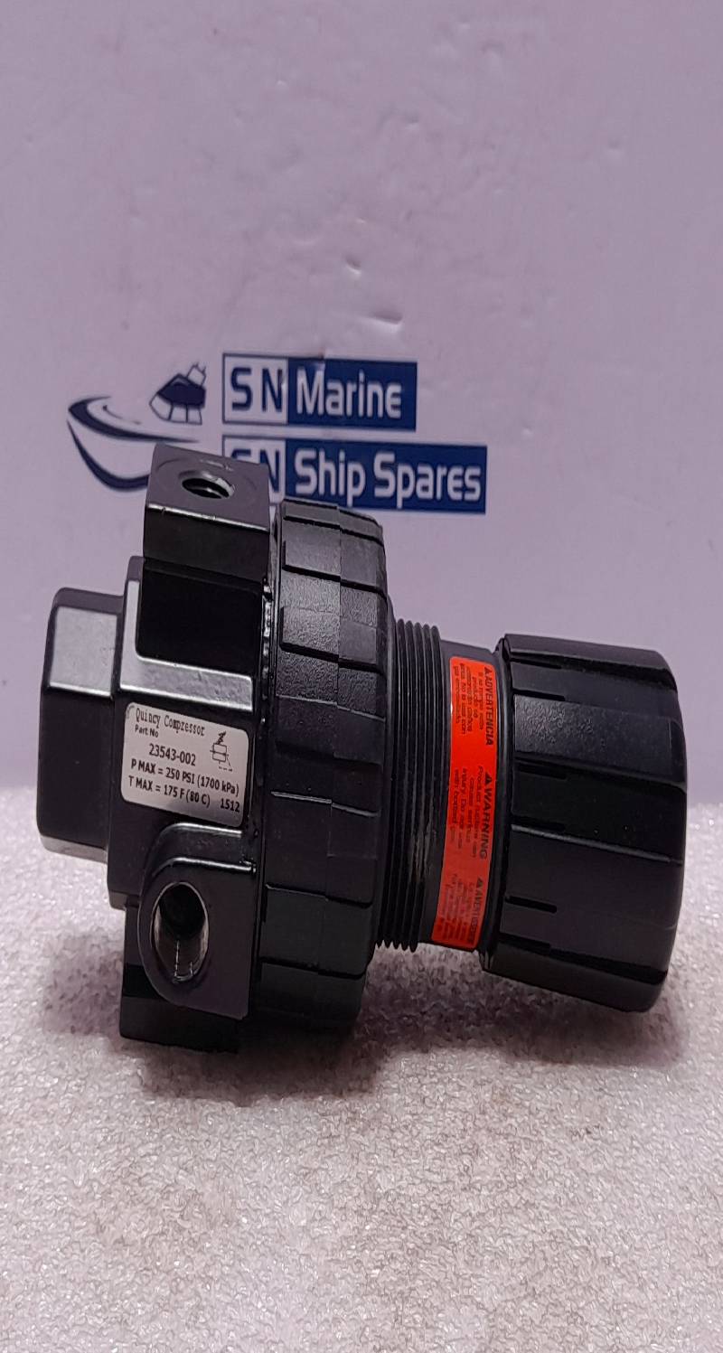 Quincy 23543-002 Air Pressure Regulator Pmax 250 PSI 1700kPa Tmax 175F 80C