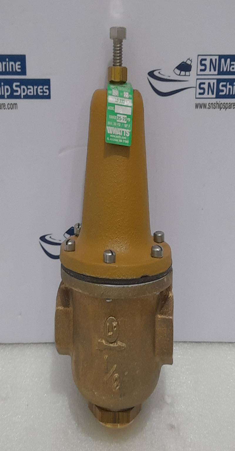 Watts LF 223 Pressure Reducing Valve Model B Size ½ Set 50 PSI Range 25-75 PSI Max 300 PSI 160◦F