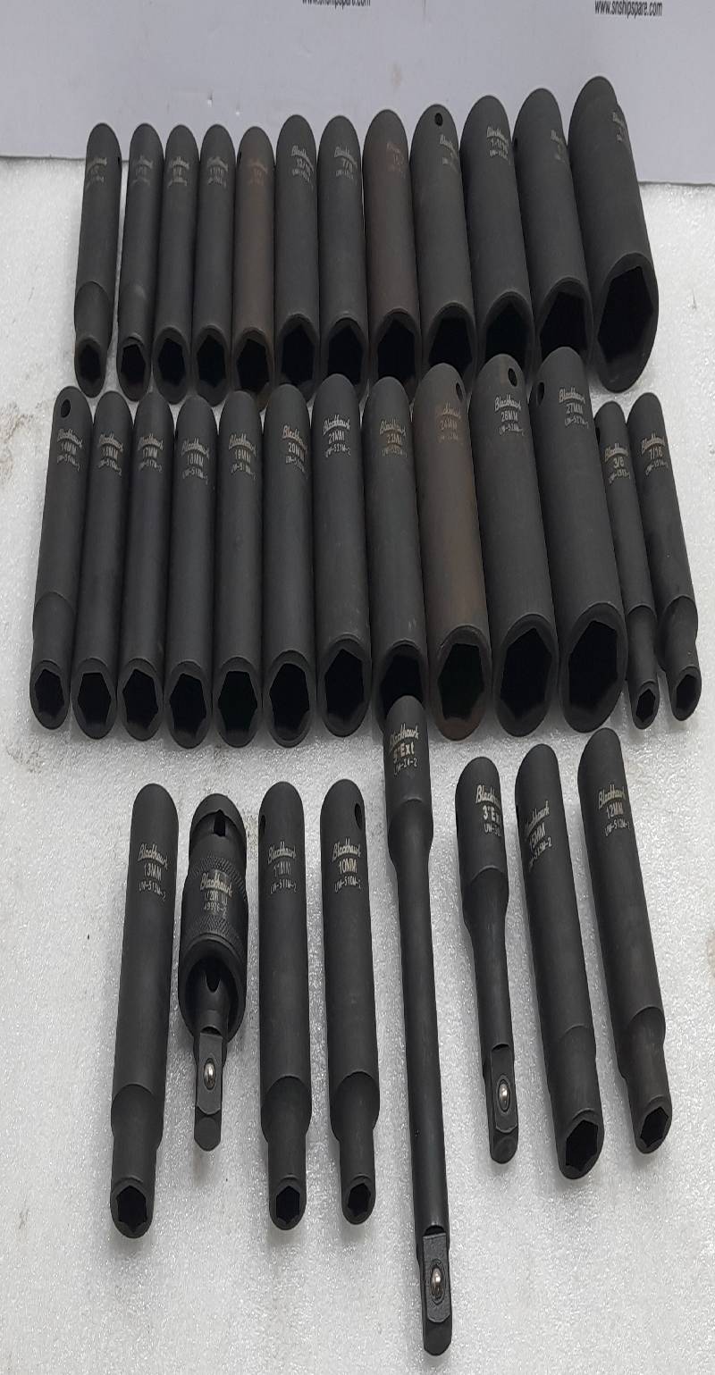 Proto Blackhawk UW-533CDS ½” SAE & Metric Impact Socket 3/8”-1¼” 10mm-27mm Deep 6PT