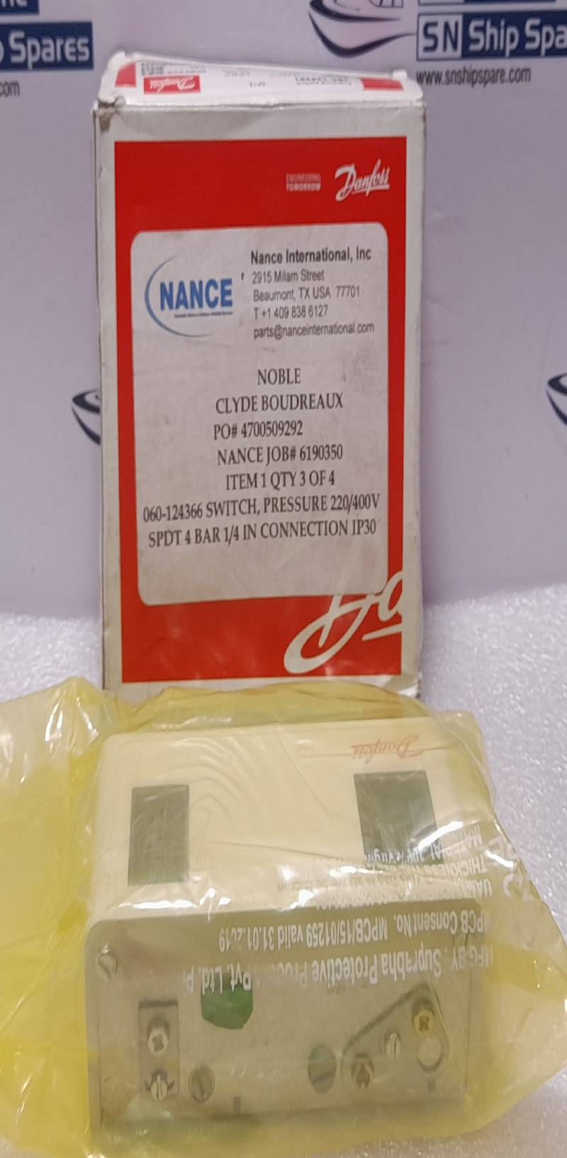 Danfoss 060-124391 Pressure Switch KP15 060124391 060-1243