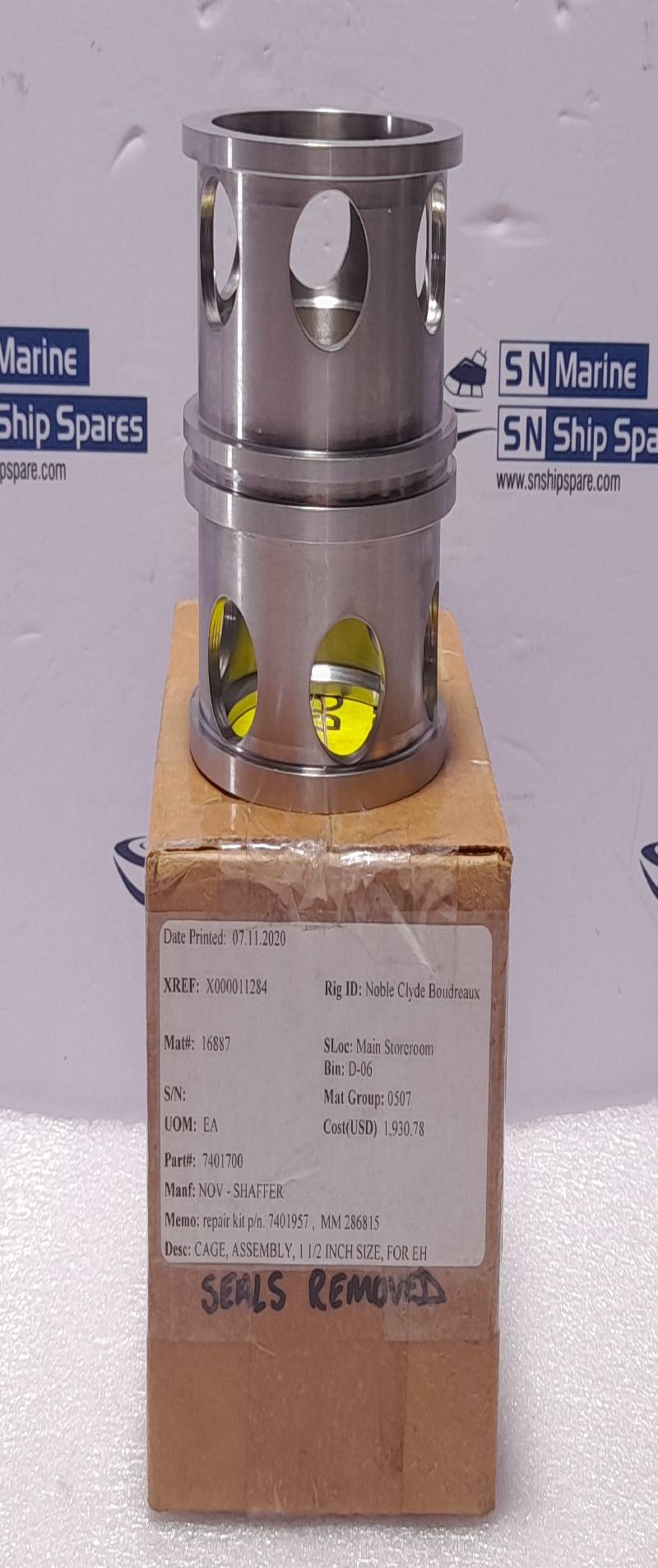 Gilmore 13160 Cage Assembly Rev C NOV 7401700 Cage Assy 1-½” SPM EH-Type 