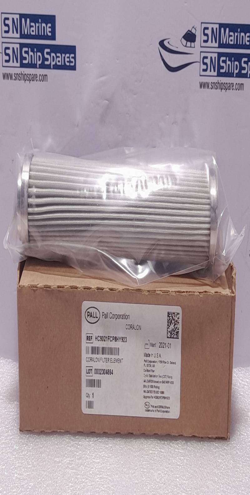 Pall HC9021FCP8HY923 Coralon Filter Element Subplate Mounted 3 Micron