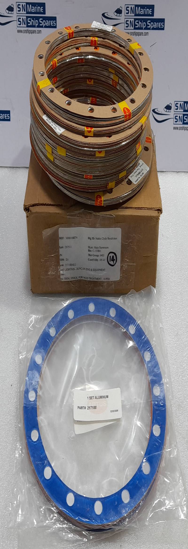 Lightnin Duncan 217188ALU Stock Shim For Mud Treatment 10 Per Prim Bin H70 739B