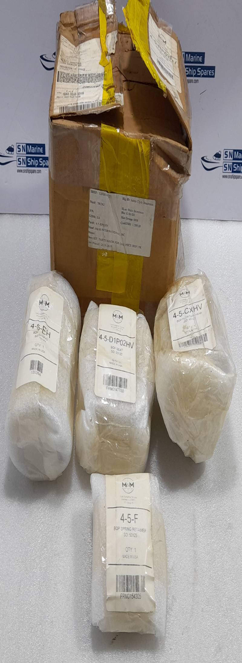 M & M International 4-5-RP02HV Parts Kit For One Piece IBOP 15K