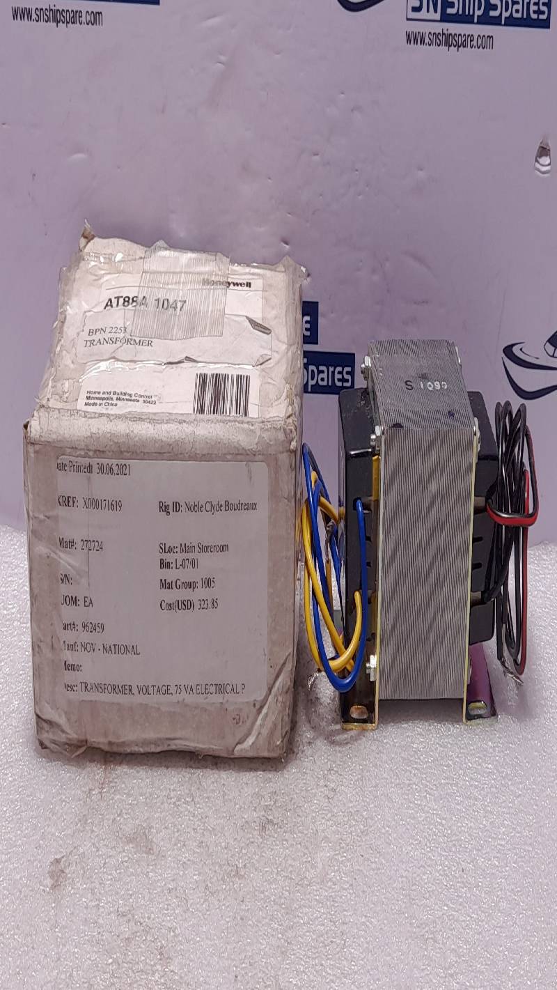 Honeywell AT88A 1047 Transformer NOV 962459 Sec 24V @ 75VA Pri 480V 50/60Hz