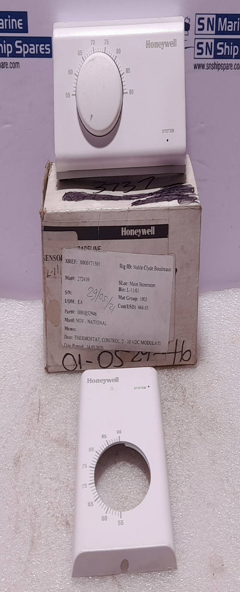 Honeywell T7984A1057 Control Thermostat T7984A-1057 NOV 0001052946