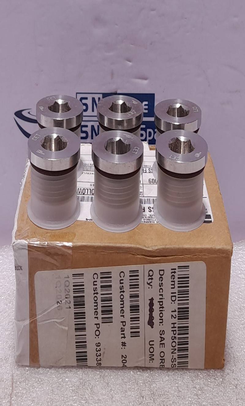 Parker 12 HP5ON-SS FKM SAE ORB Hollow Hex Plug NOV 2041874