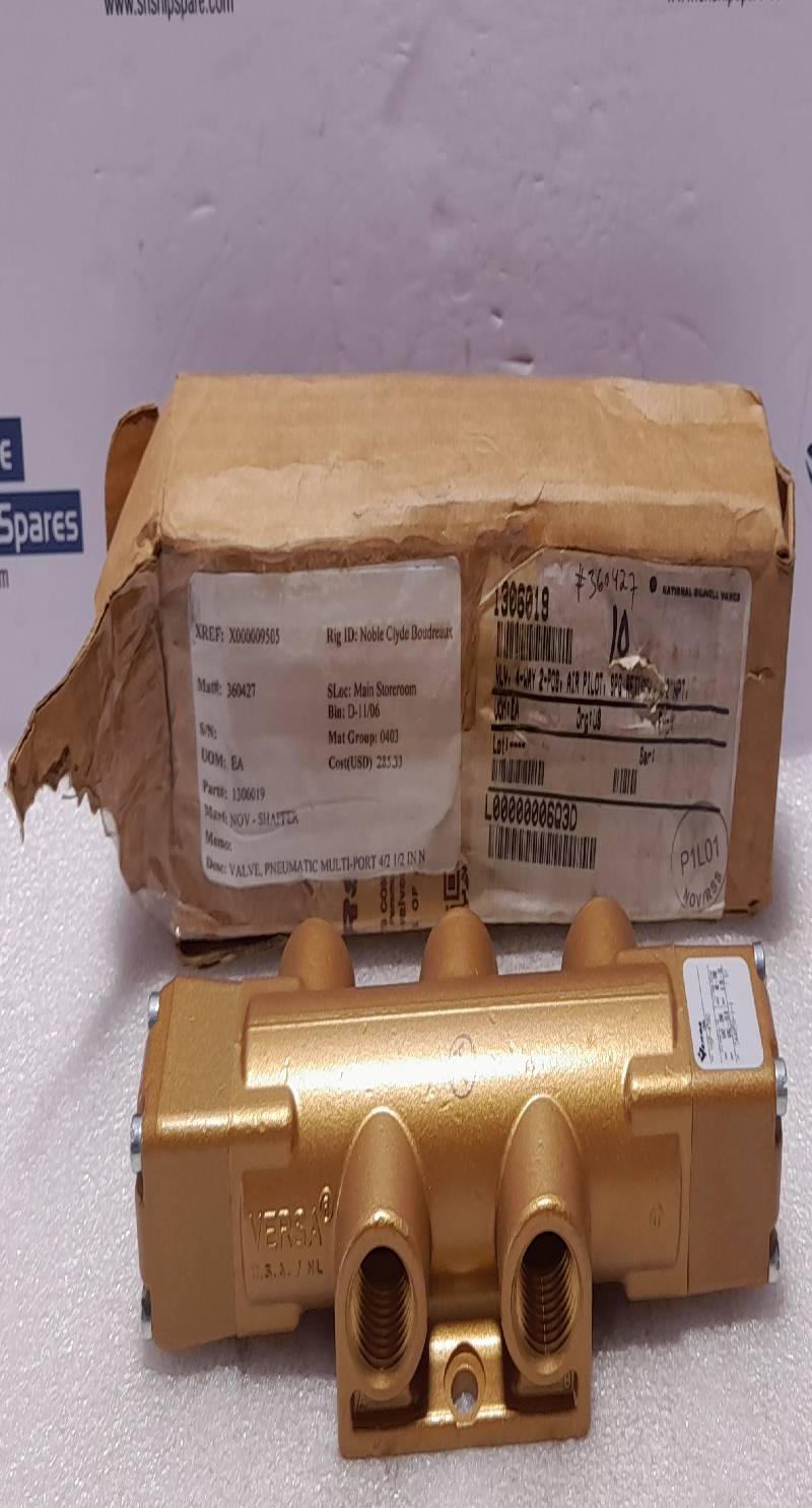 Versa VSP-4502 4-Way Valve NOV 1306019 Valve Press Min-Max VAC-200 PSIG